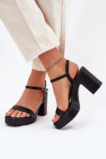 Eko Sandales à talons pour femmes couleur noire Lillita 2