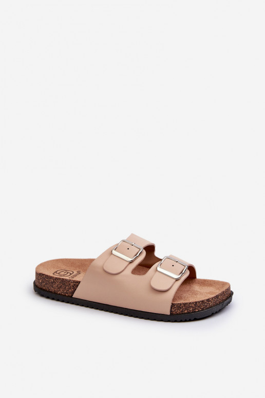 Pantoufles pour femmes avec boucles beige Oliena Pantoufles pour femmes avec boucles beige Oliena