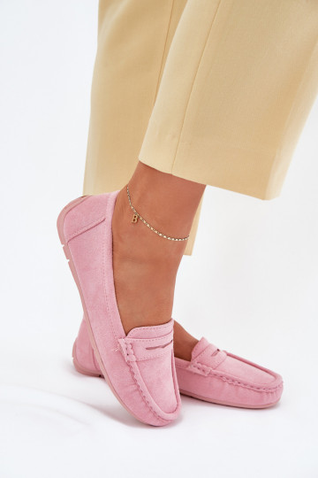Mocassins élégants en daim Nuance rose clair Lenvie
