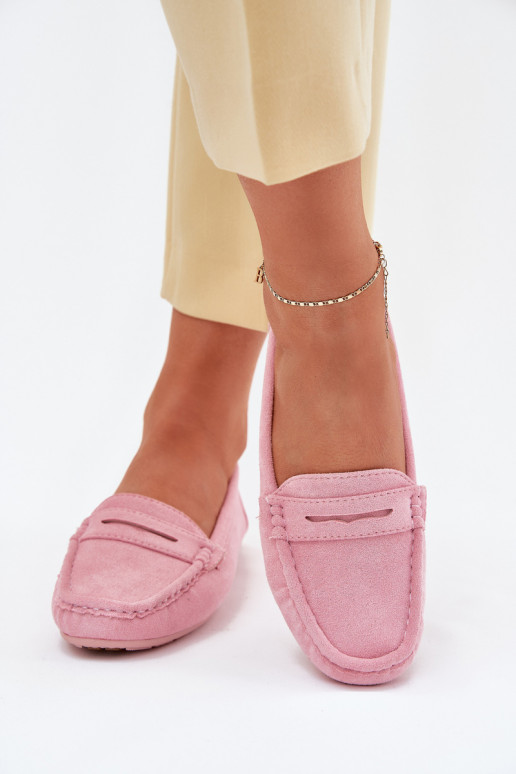 Mocassins élégants en daim Nuance rose clair Lenvie Mocassins élégants en daim Nuance rose clair Lenvie