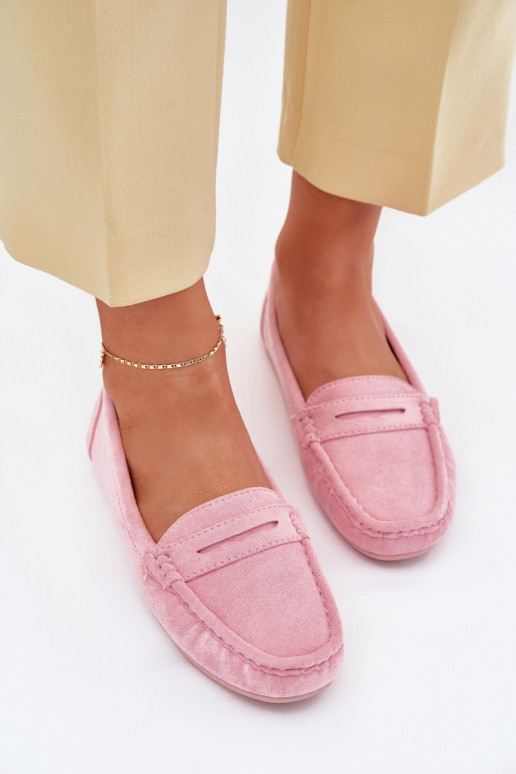 Mocassins élégants en daim Nuance rose clair Lenvie Mocassins élégants en daim Nuance rose clair Lenvie