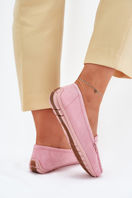 Mocassins élégants en daim Nuance rose clair Lenvie Mocassins élégants en daim Nuance rose clair Lenvie