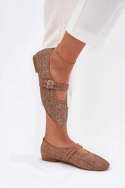 Ballerines Avec tresse I Paskami couleur kaki Partheda