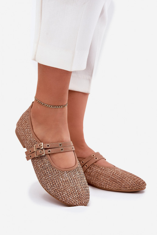 Ballerines Avec tresse I Paskami couleur kaki Partheda