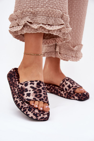 Mules à plateforme Dovasse avec motifs léopard