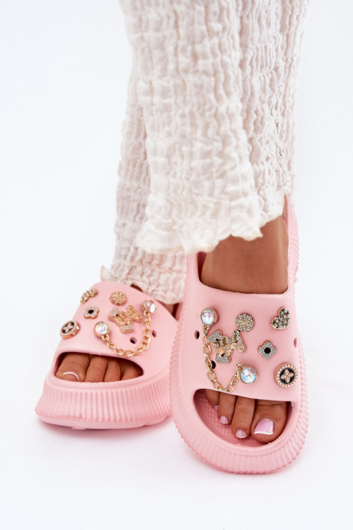 Pantoufles légères Pantoufles pour femmes Ze couleur doréemi Przypinkami couleur rose Hortiana Pantoufles légères Pantoufles pour femmes Ze couleur doréemi Przypinkami couleur rose Hortiana