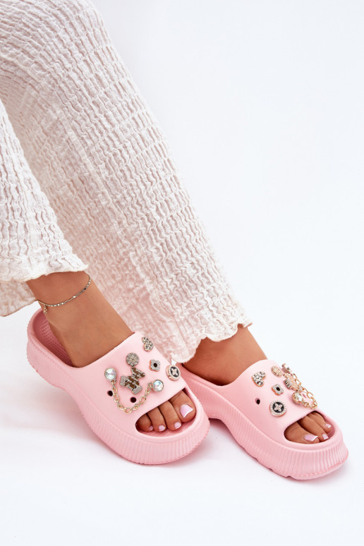 Pantoufles légères Pantoufles pour femmes Ze couleur doréemi Przypinkami couleur rose Hortiana Pantoufles légères Pantoufles pour femmes Ze couleur doréemi Przypinkami couleur rose Hortiana