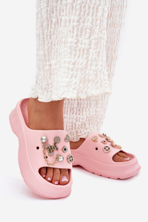 Pantoufles légères Pantoufles pour femmes Ze couleur doréemi Przypinkami couleur rose Hortiana Pantoufles légères Pantoufles pour femmes Ze couleur doréemi Przypinkami couleur rose Hortiana