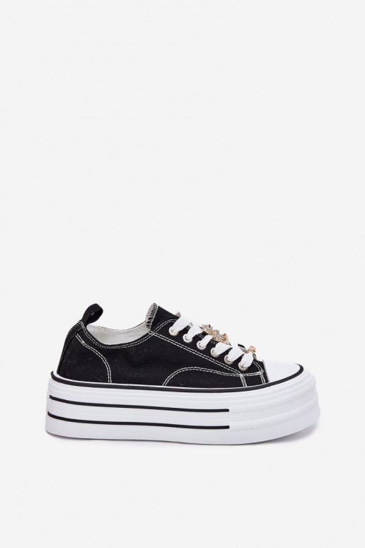 Chaussures de loisirs avec une plateforme Ze couleur doréemi Przypinkami couleur noire Fiorina Chaussures de loisirs avec une plateforme Ze couleur doréemi Przypinkami couleur noire Fiorina