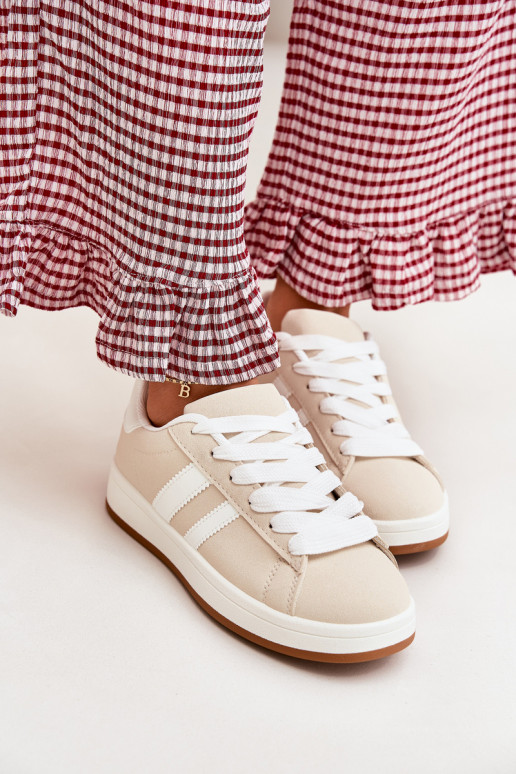 baskets Chaussures modèle baskets Féminin en cuir écologique beige Ravina baskets Chaussures modèle baskets Féminin en cuir écologique beige Ravina