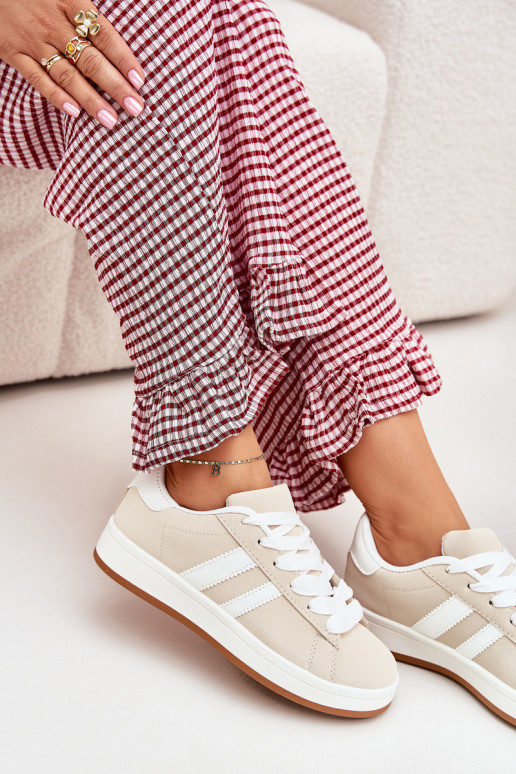 baskets Chaussures modèle baskets Féminin en cuir écologique beige Ravina baskets Chaussures modèle baskets Féminin en cuir écologique beige Ravina