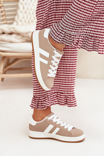 baskets Chaussures modèle baskets Féminin en cuir écologique beige Ravina