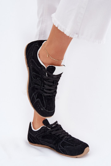baskets Féminin Z en daim écologiqueu couleur noire Dorella 2