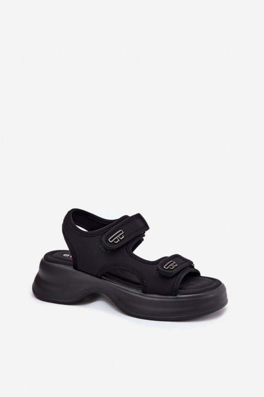 Sandales pour femmes Ze couleur doréemi Detalami couleur noire Luvira