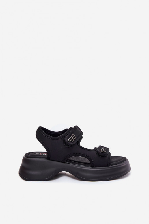 Sandales pour femmes Ze couleur doréemi Detalami couleur noire Luvira