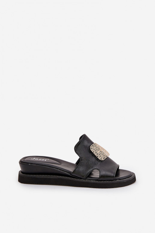 Chaussons noirs pour femmes avec...