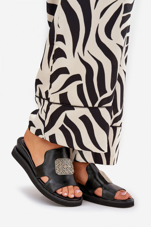 Chaussons noirs pour femmes avec...