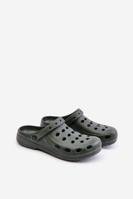 Chaussons pour hommes de couleur kaki...