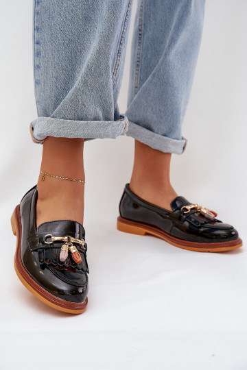 Mocassins en cuir noirs de... 2