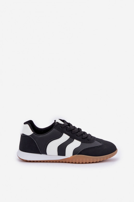 Baskets classiques Féminin en cuir écologique couleur noire Il fautretina Baskets classiques Féminin en cuir écologique couleur noire Il fautretina