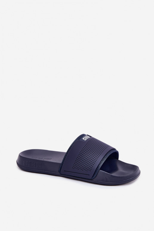 Pantoufles légères pour hommes Big Star NN174696 bleu foncé Pantoufles légères pour hommes Big Star NN174696 bleu foncé