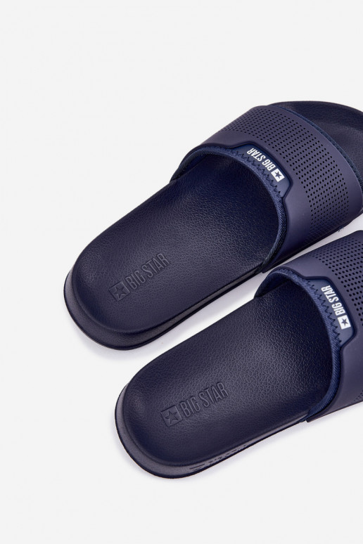 Pantoufles légères pour hommes Big Star NN174696 bleu foncé Pantoufles légères pour hommes Big Star NN174696 bleu foncé