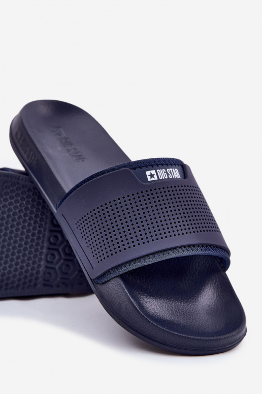 Pantoufles légères pour hommes Big Star NN174696 bleu foncé Pantoufles légères pour hommes Big Star NN174696 bleu foncé