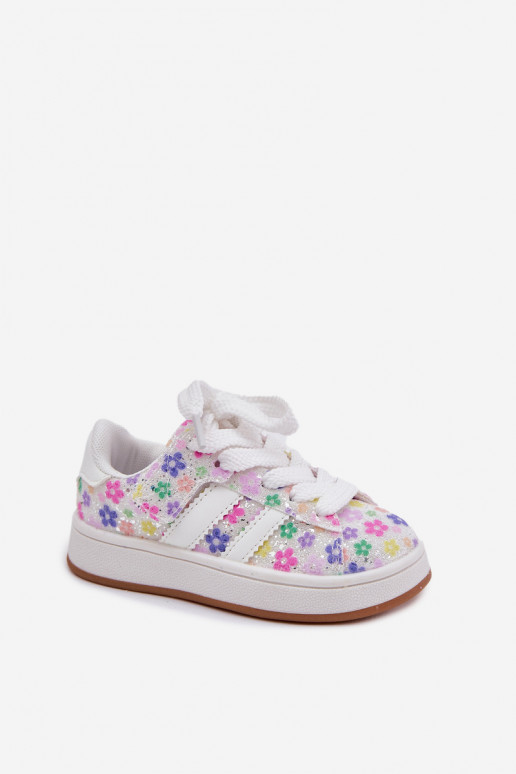 Chaussures de sport brillantes Puéril En fleurs couleur blanche Tessina Chaussures de sport brillantes Puéril En fleurs couleur blanche Tessina