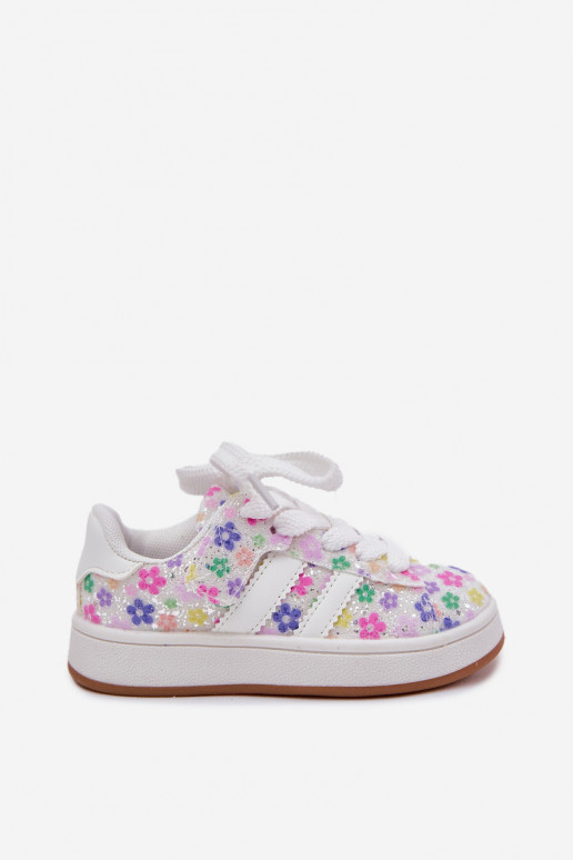 Chaussures de sport brillantes Puéril En fleurs couleur blanche Tessina Chaussures de sport brillantes Puéril En fleurs couleur blanche Tessina
