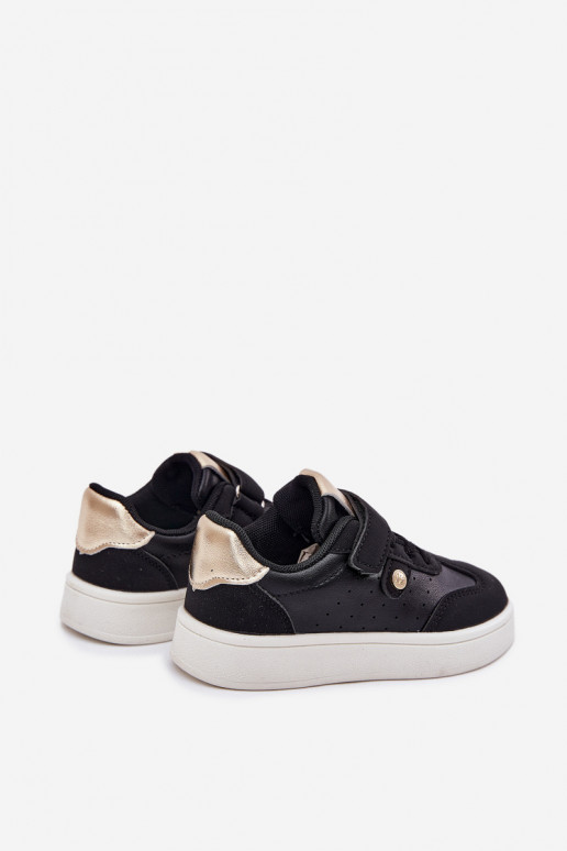 baskets Chaussures modèle baskets Puéril avec attaches adhésives couleur noire Zarina baskets Chaussures modèle baskets Puéril avec attaches adhésives couleur noire Zarina