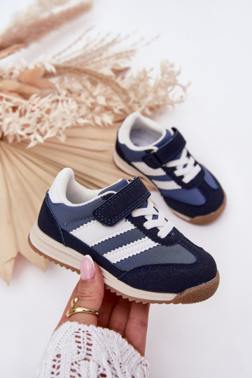 Baskets pour enfants baskets avec attaches adhésives bleu foncé Viona