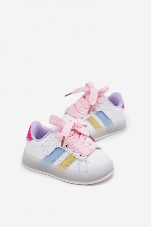 baskets Chaussures modèle baskets Puéril avec une semelle brillante Blanc-couleur rose Arielle baskets Chaussures modèle baskets Puéril avec une semelle brillante Blanc-couleur rose Arielle