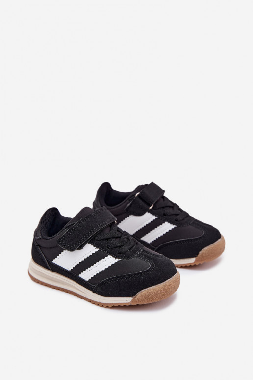 Baskets pour enfants baskets avec attaches adhésives couleur noire Viona Baskets pour enfants baskets avec attaches adhésives couleur noire Viona