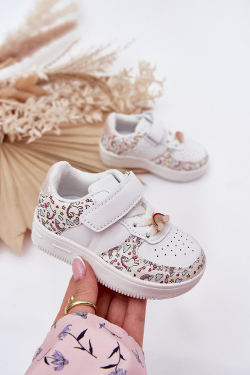 Baskets pour enfants baskets Licornes couleur blanche Thalia