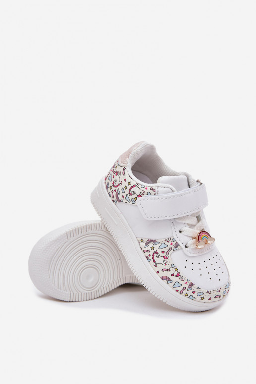 Baskets pour enfants baskets Licornes couleur blanche Thalia