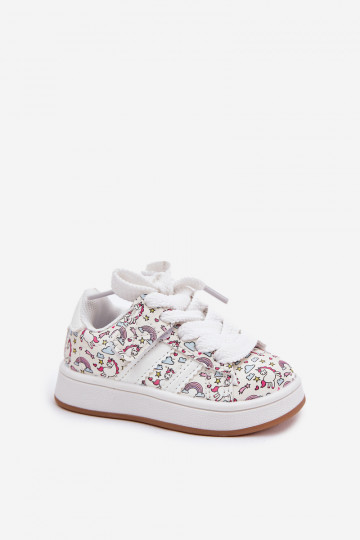 baskets Puéril Avec un thème Jednorożca couleur blanche Ilana 2