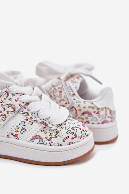 baskets Puéril Avec un thème Jednorożca couleur blanche Ilana baskets Puéril Avec un thème Jednorożca couleur blanche Ilana