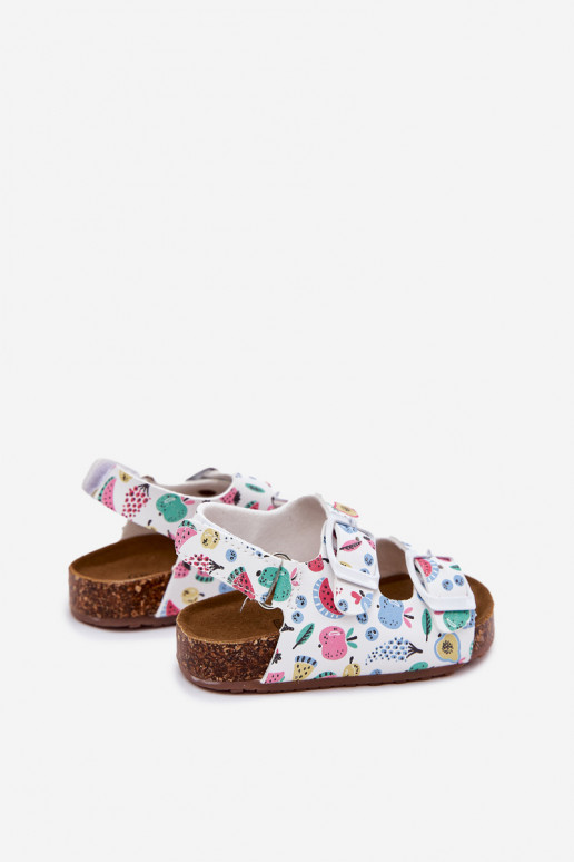 Sandales pour enfants Sur une semelle en liège avec boucles OÀoce couleur blanche Thessa Sandales pour enfants Sur une semelle en liège avec boucles OÀoce couleur blanche Thessa