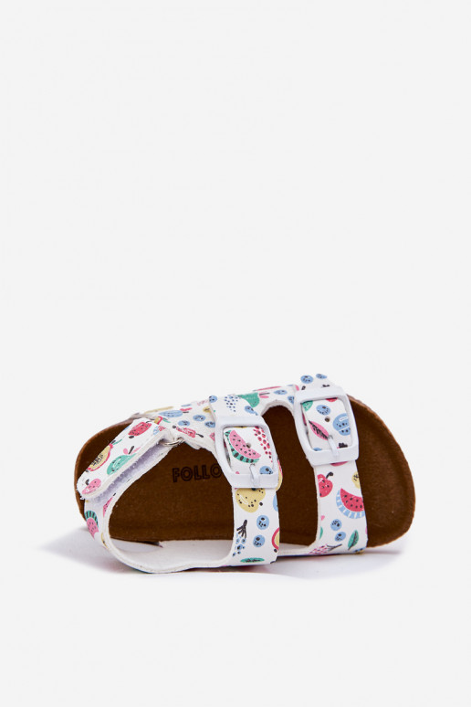 Sandales pour enfants Sur une semelle en liège avec boucles OÀoce couleur blanche Thessa Sandales pour enfants Sur une semelle en liège avec boucles OÀoce couleur blanche Thessa