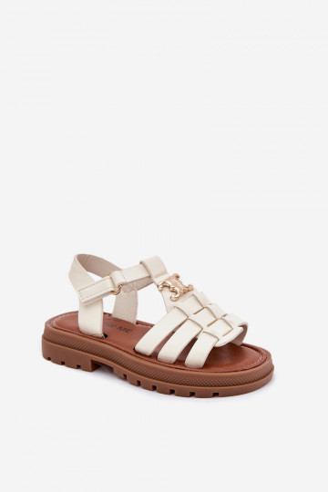 Sandales pour enfants avec détails décoratifs couleur sable 2