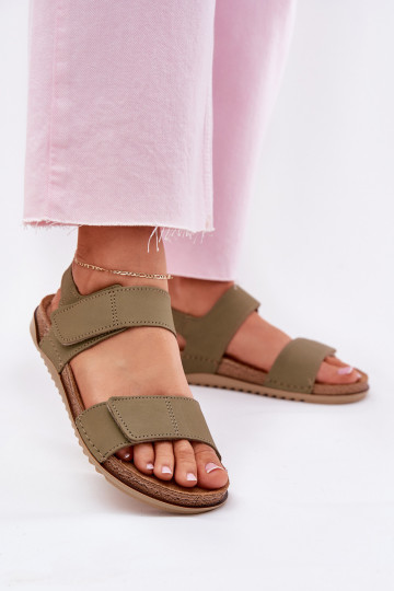 Sandales pour femmes de couleur verte Inblu AA0001KU