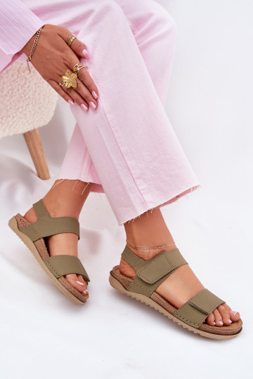 Sandales pour femmes de couleur verte Inblu AA0001KU 2
