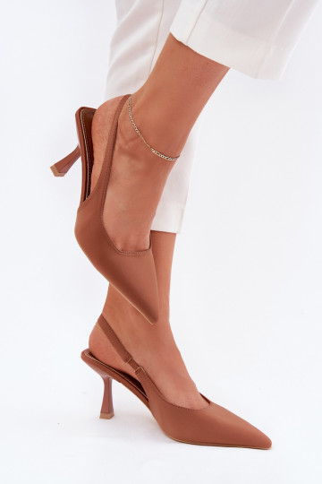 Sandales pour femmes à talons fins brunes Lunira 2
