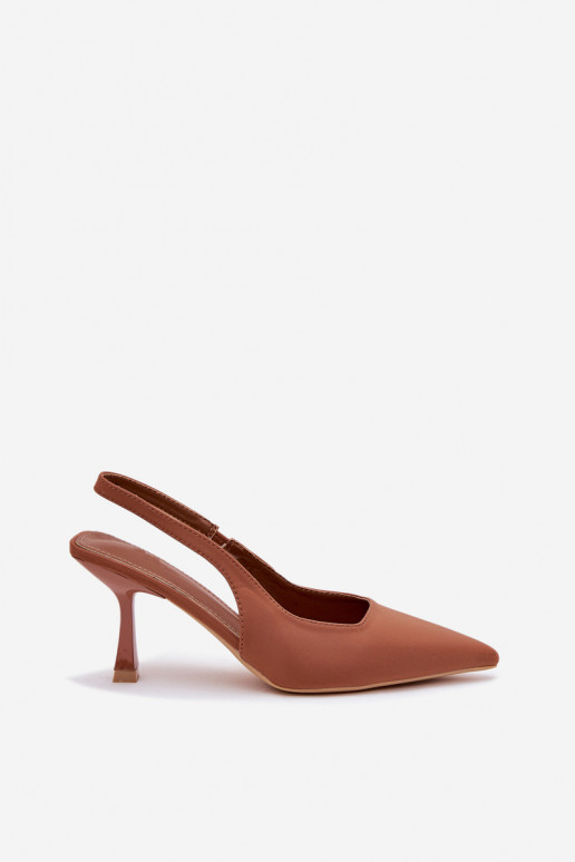 Sandales pour femmes avec des talons fins marron Lunira