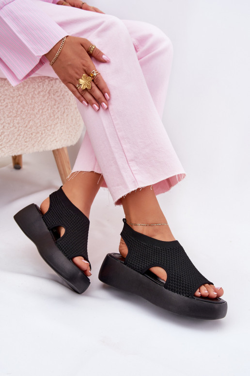 Sandales pour femmes avec une plateforme couleur noire Kavira
