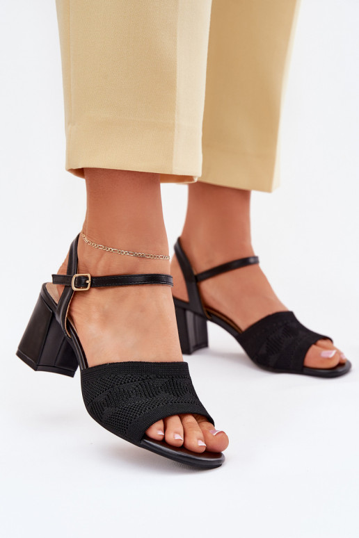 Sandales pour femmes Activé SłupkoÀym Obcasie couleur noire Sarena