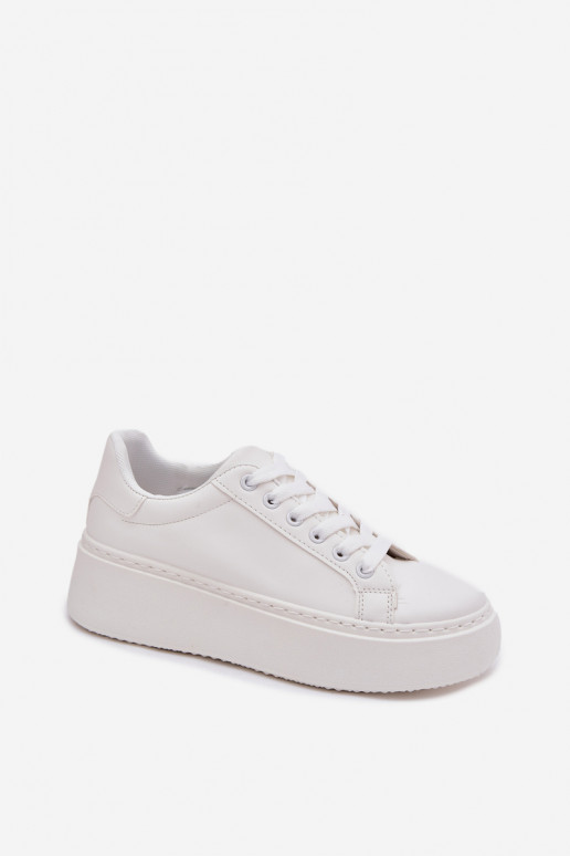 Chaussures modèle baskets Féminin avec une plateforme couleur blanche Sallira