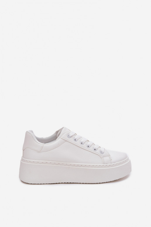 Chaussures modèle baskets Féminin avec une plateforme couleur blanche Sallira