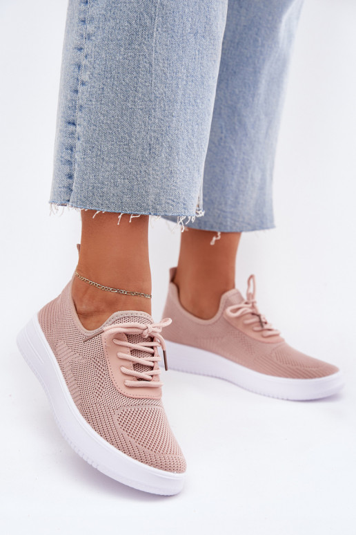  Un modèle convaincant baskets avec une plateforme Féminin couleur rose Kalyra
