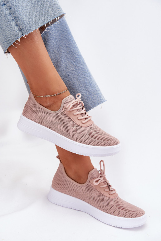  Un modèle convaincant baskets avec une plateforme Féminin couleur rose Kalyra